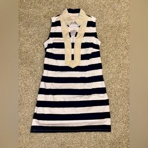 Sail to Sable Navy and White Striped Mini Dress